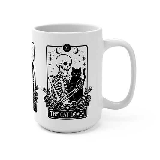 Cat Lover Skeleton Tarot Card Mug